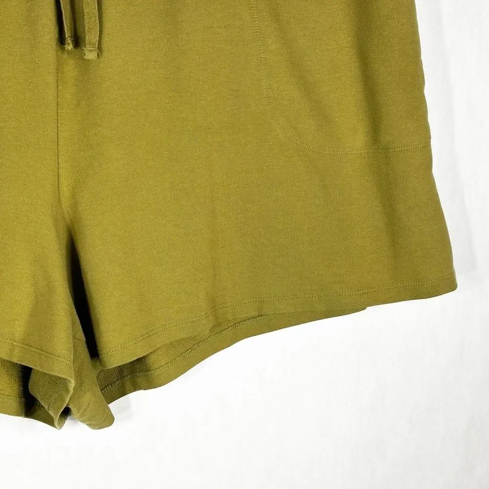 Ava Viv Plus Size 3X Shorts Army‎ Green Pockets Solid Elastic Waist Pull On